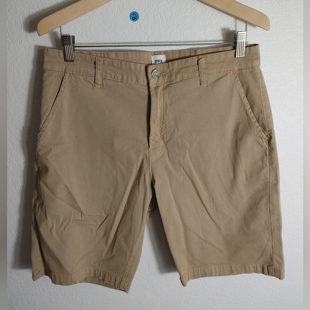NWT Edwin Men's Lucas Shorts Tan (New Khaki) Size 32‎